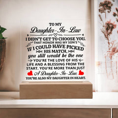 To My Daughter-in-Law Honor – Acrylic Square